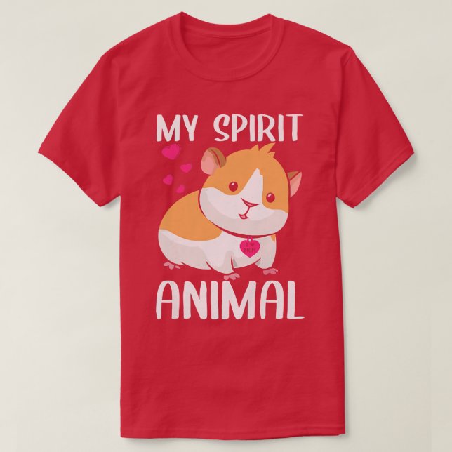 Womens My Spirit Animal Guinea I Love Mom Necklace T-Shirt (Design Front)