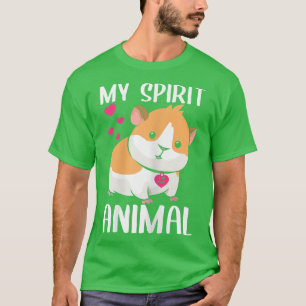 Womens My Spirit Animal Guinea I Love Mum Necklace T-Shirt