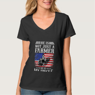 Womens My Uncle Is A Farmer Patriotic Proud Farmer T-Shirt