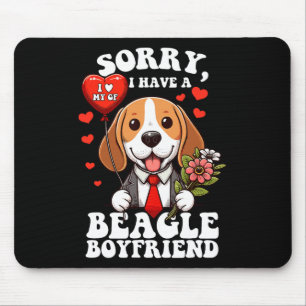 Women's My Valentine Has Paws Valentine Hearts Bea Mouse Mat