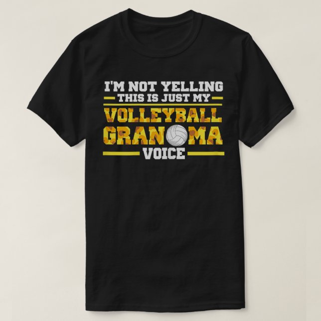 Womens My Volleyball Grandma voice Volleyball Gran T-Shirt (Design Front)