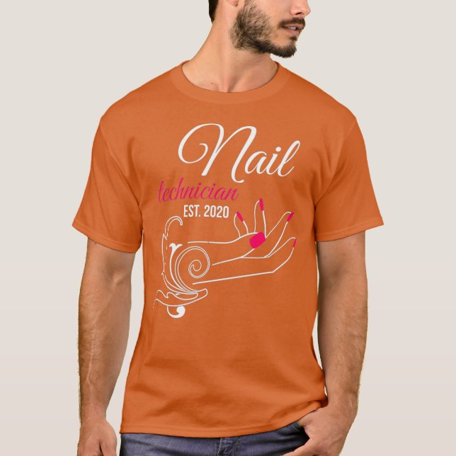 Womens Nail Technician Diploma Shirt Nail Tech (Front)