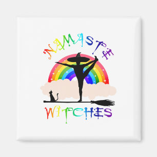 Womens Namaste Witches Yoga Magnet