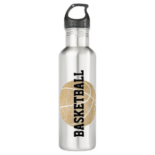 women's name jersey number custom gold basketball 710 ml water bottle