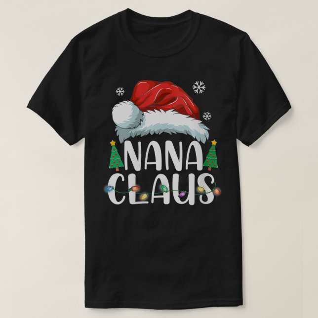 Womens Nana Claus Santa Christmas Matching Family  T-Shirt (Design Front)