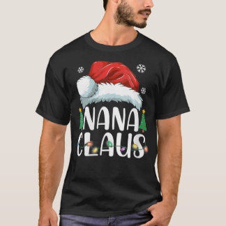 Womens Nana Claus Santa Christmas Matching Family  T-Shirt