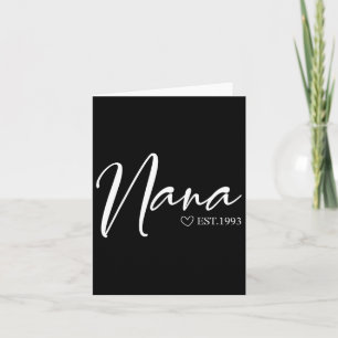 Womens Nana Est 1993 Mothers Day Birthday Clothing Card