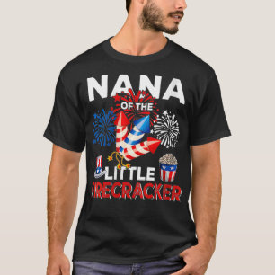Womens Nana Of The Little Firecracker Fireworks Lo T-Shirt