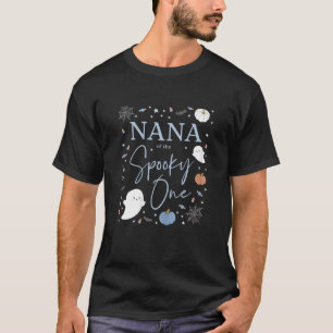 Womens Nana of the Spooky One First Birthday Blue  T-Shirt