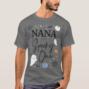 Womens Nana of the Spooky One First Birthday Blue  T-Shirt