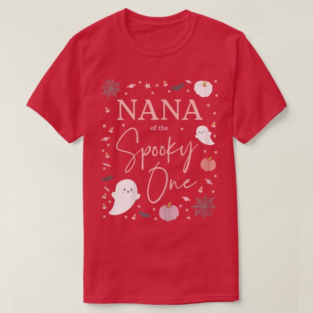 Womens Nana of the Spooky One Girl First Birthday  T-Shirt (Design Front)