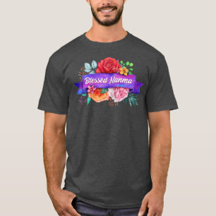 Women's Nanma For Women Grandma with Watercolor Ro T-Shirt