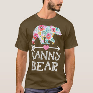 Womens Nanny Bear Mum Grandma Floral for men women T-Shirt