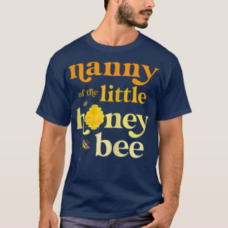 Womens Nanny of Little Honey Bee Birthday Gender R T-Shirt