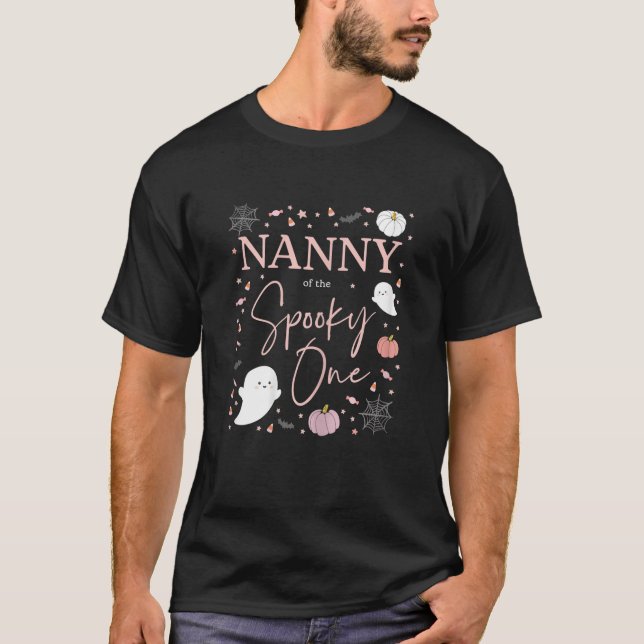 Womens Nanny of the Spooky One Girl First Birthday T-Shirt (Front)