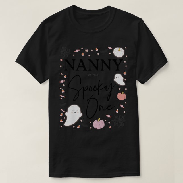 Womens Nanny of the Spooky One Girl First Birthday T-Shirt (Design Front)