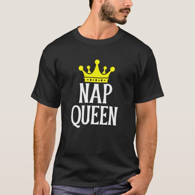 Women's Nap Queen Pajama Sleepwear Crown Sleep Lov T-Shirt (Front)