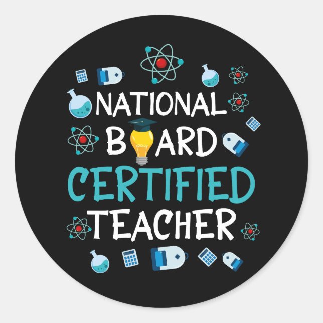 Womens National Board Certified Teacher (NBCT) Acc Classic Round Sticker (Front)