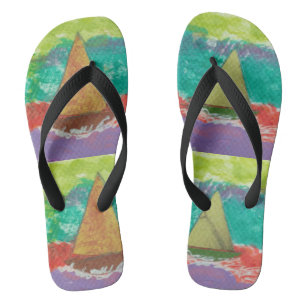 Women's Nautical Flip Flops