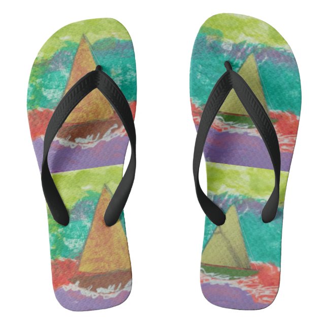 Women's Nautical Flip Flops (Footbed)