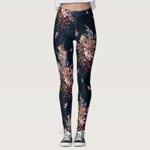 Women's Navy Floral Leggings