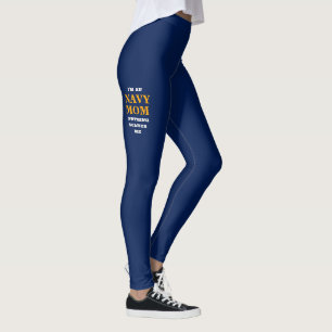 WOMEN'S "NAVY MOM" SPANDEX LEGGINGS