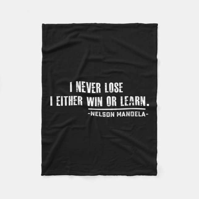 Womens Nelson Mandela's Motivational Quote V-neck  Fleece Blanket (Front)