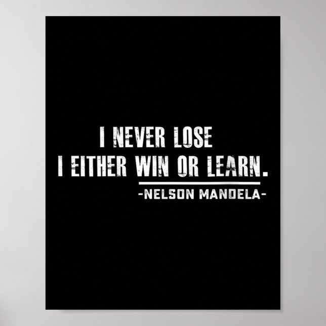 Womens Nelson Mandela's Motivational Quote V-neck  Poster (Front)