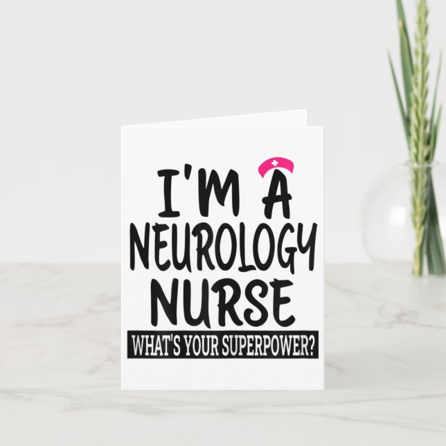 Womens Neurology Nurse Funny Nursing School And Me Card (Front)