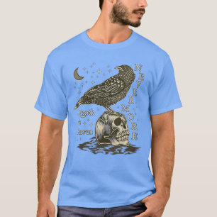 Womens Nevermore Raven Edgar Allan Poe Dark Academ T-Shirt