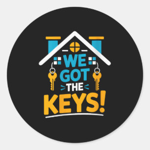 Womens New Homeowner Housewarming Party Matching W Classic Round Sticker