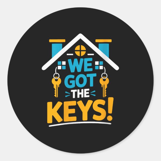 Womens New Homeowner Housewarming Party Matching W Classic Round Sticker (Front)