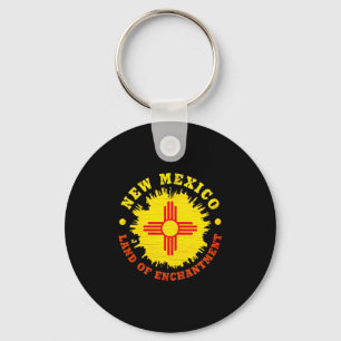 Womens New Mexico Enchantment State Flag V-neck  Key Ring