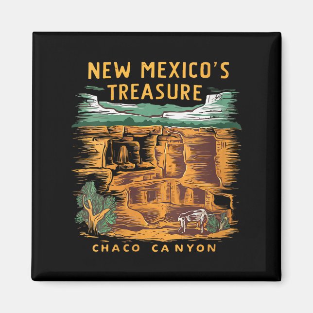 Womens New Mexico Treasure Chaco Canyon National P Magnet (Front)