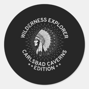 Womens New Mexico Wilderness Explorer Carlsbad Cav Classic Round Sticker