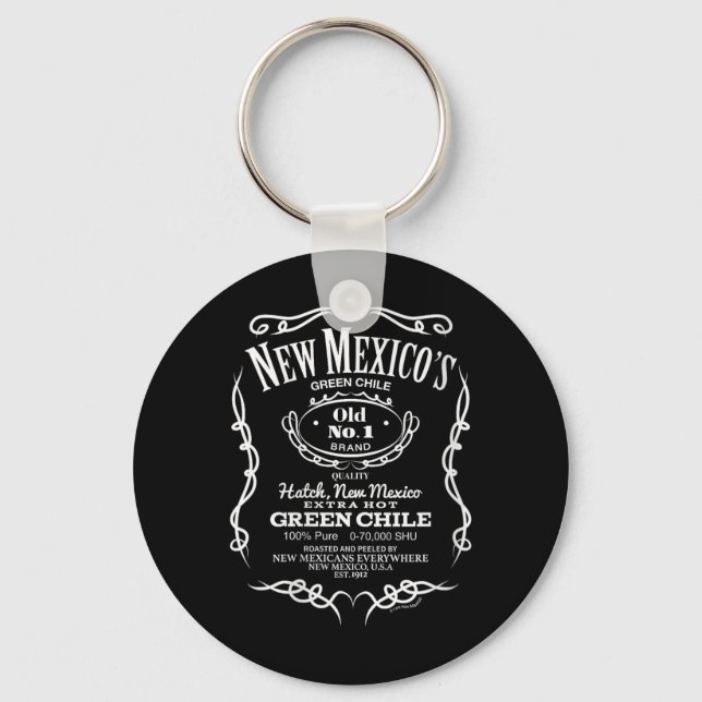 Womens New Mexico's Old No. 1 Hatch Green Chile No Key Ring (Front)