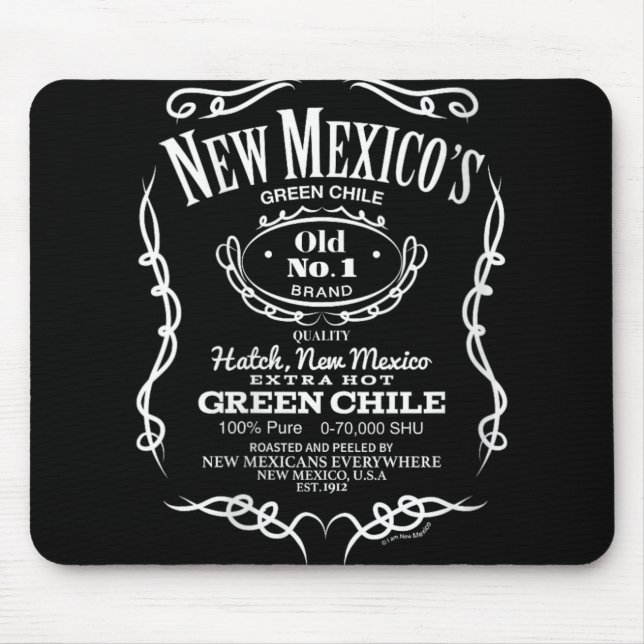 Womens New Mexico's Old No. 1 Hatch Green Chile No Mouse Mat (Front)