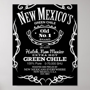 Womens New Mexico's Old No. 1 Hatch Green Chile No Poster