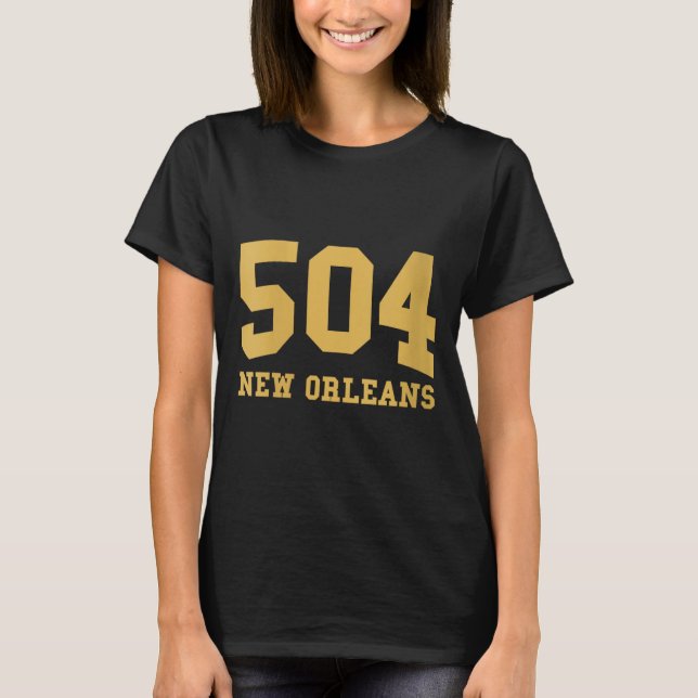 Womens New Orleans Area Code 504 - Hometown Pride  T-Shirt (Front)