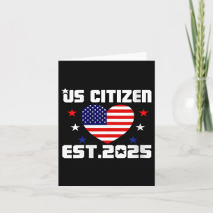 Womens New Us Citizen Est 2025 American Immigrant  Card