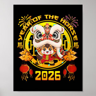 Womens New Year 2026 Chinese Horse The Year Of The Poster