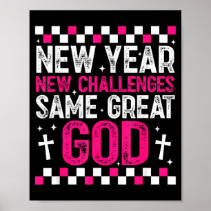 Womens New Year New Challenges Same Great God 2026 Poster