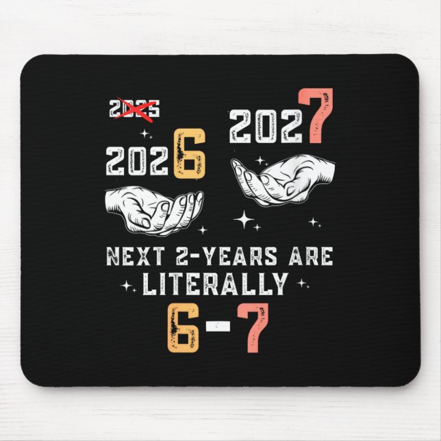 Womens New Years Eve 67 Funny Boys Kids Party 6 7  Mouse Mat (Front)