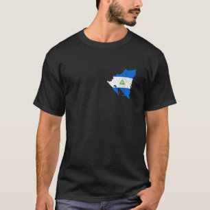 Womens Nicaraguan Map and Flag Nicaragua T-Shirt