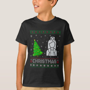 Womens Nicu Nurse Xmas Tree Lighting Ugly Christma T-Shirt