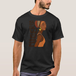 Womens Nigeria Nigerian Souvenir Black African Her T-Shirt