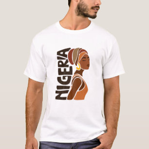 Womens Nigeria Nigerian Souvenir Black African Her T-Shirt