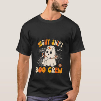 Womens Night Shift Nurse Cute Health Worker Hallow T-Shirt