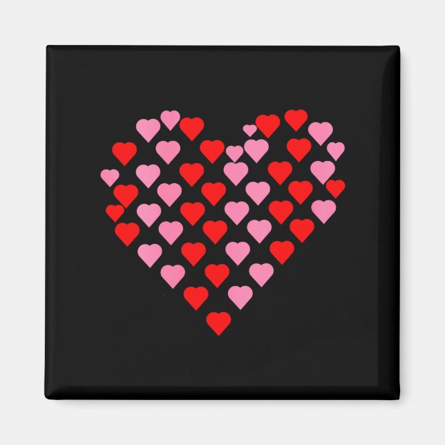 Women's Nk And Red Hearts Lovers Funny Valentine’s Magnet (Front)