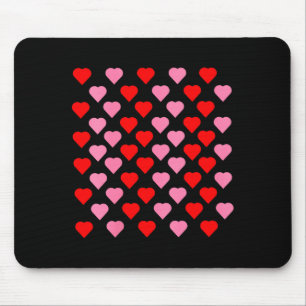 Women's Nk And Red Hearts Lovers Funny Valentine’s Mouse Mat